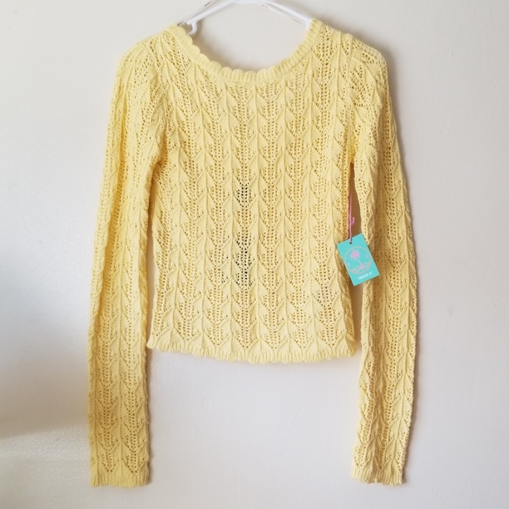 Forever 21 Yellow Knit Sweater
